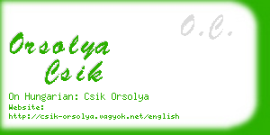 orsolya csik business card